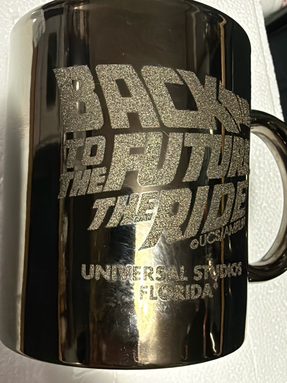 Universal Black Metallic Glitter Logo Coffee Mug